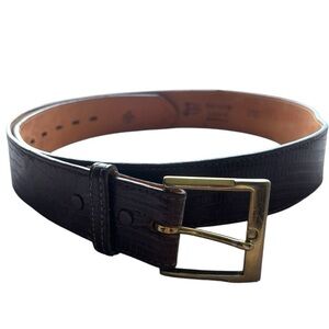 Justin Boots Vintage Lizard Brown Belt